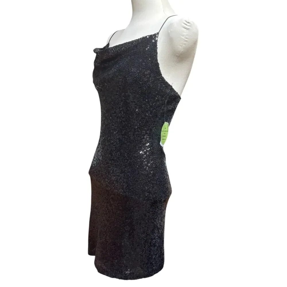 Windsor 05001-0522 Sequin Mini Dress Black Small
